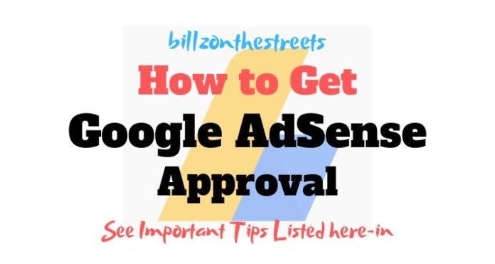 How to get google adsense approval